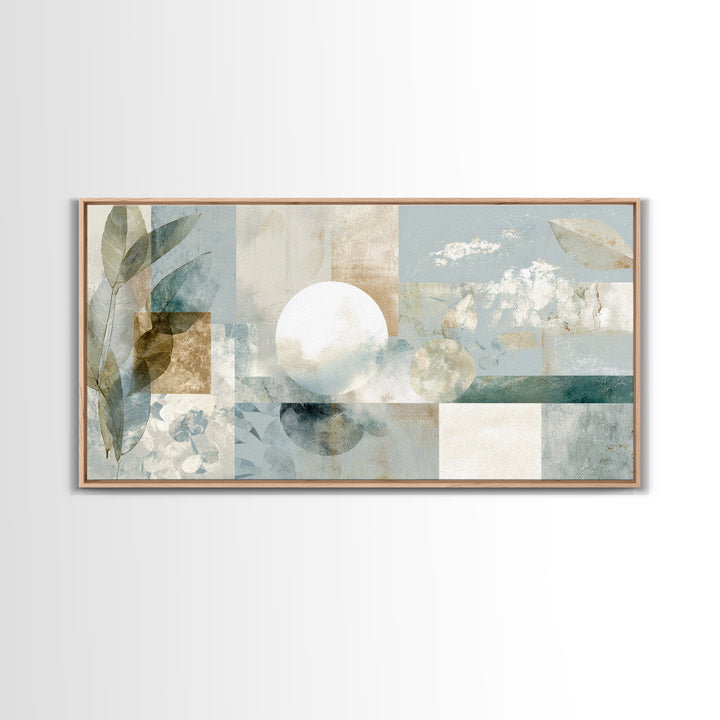 Clean Geometric Composition Framed Canvas Print, Medical Office Art, Luxury Decor, Office Decor, Calm, Digital Wall Art, MOA-2x1-6