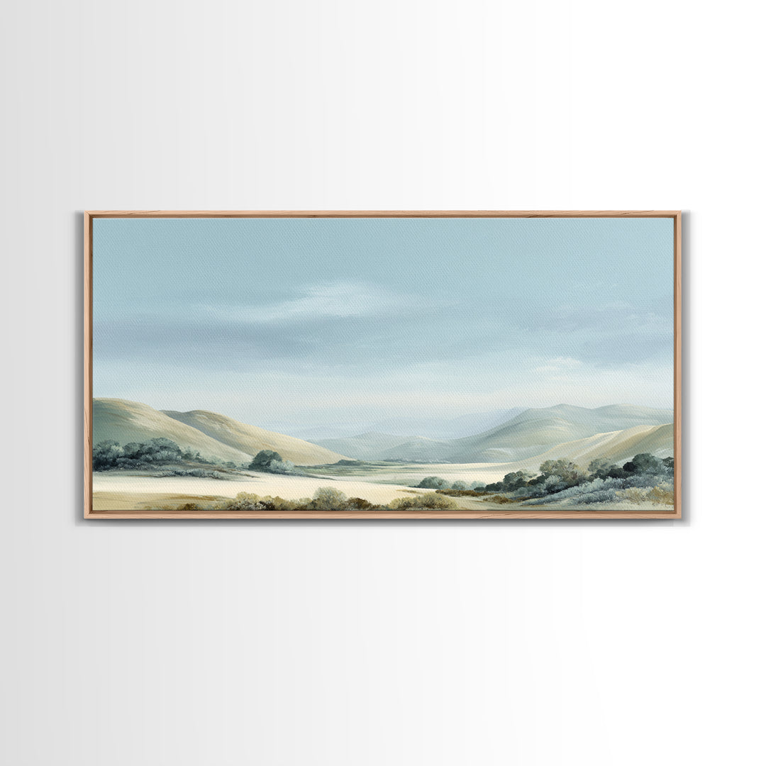 Large Neutral Landscape Framed Canvas Print, Medical Office Art, Digital Wall Art, Office Decor, Calm, Healthcare Wall Art, MOA-2x1-60