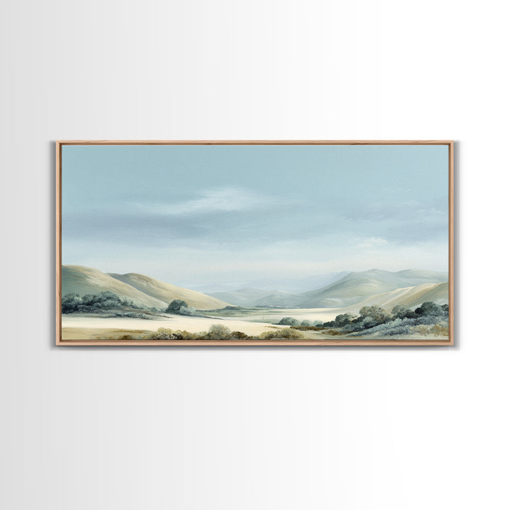 Large Neutral Landscape Framed Canvas Print, Medical Office Art, Digital Wall Art, Office Decor, Calm, Healthcare Wall Art, MOA-2x1-60