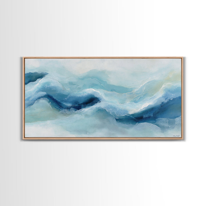 Calming Blue Abstract Canvas Print, Medical Office Art, Animal Art, Office Decor, Abstract Art, Calm, Heart Anatomy Print, MOA-2x1-69