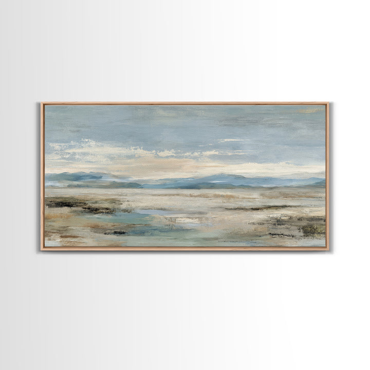 Large Neutral Landscape Framed Canvas Print, Medical Office Art, Brain Poster, Office Decor, Fine Art, Calm, Medical School, MOA-2x1-84