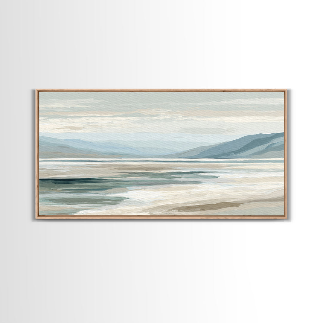Peaceful Ocean Horizon Framed Canvas Print, Medical Office Art, Anatomy Poster, Office Decor, Fine Art, Calm, Modern Decor, MOA-2x1-96