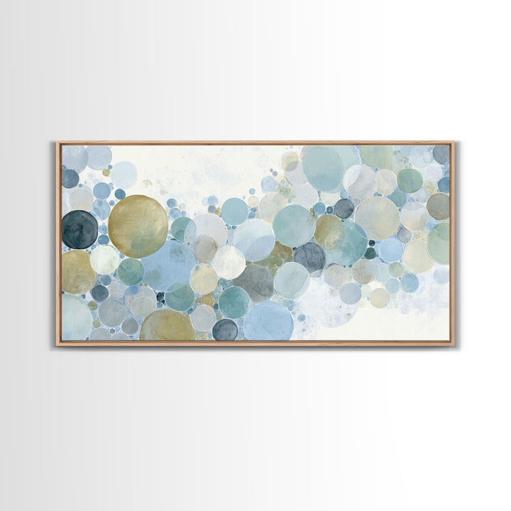 Abstract Cells and Circles as Soothing Pattern Framed Canvas Print, Medical Office Art, Printable Card, Office Decor, MOA-2x1-97