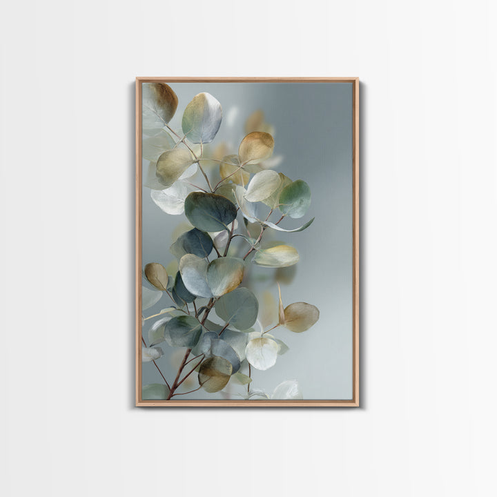 Botanical Eucalyptus Branch Canvas Print, Medical Office Art, Medical School, Office Decor, Fine Art, Calm, Minimalist Decor, MOA-2x3-11