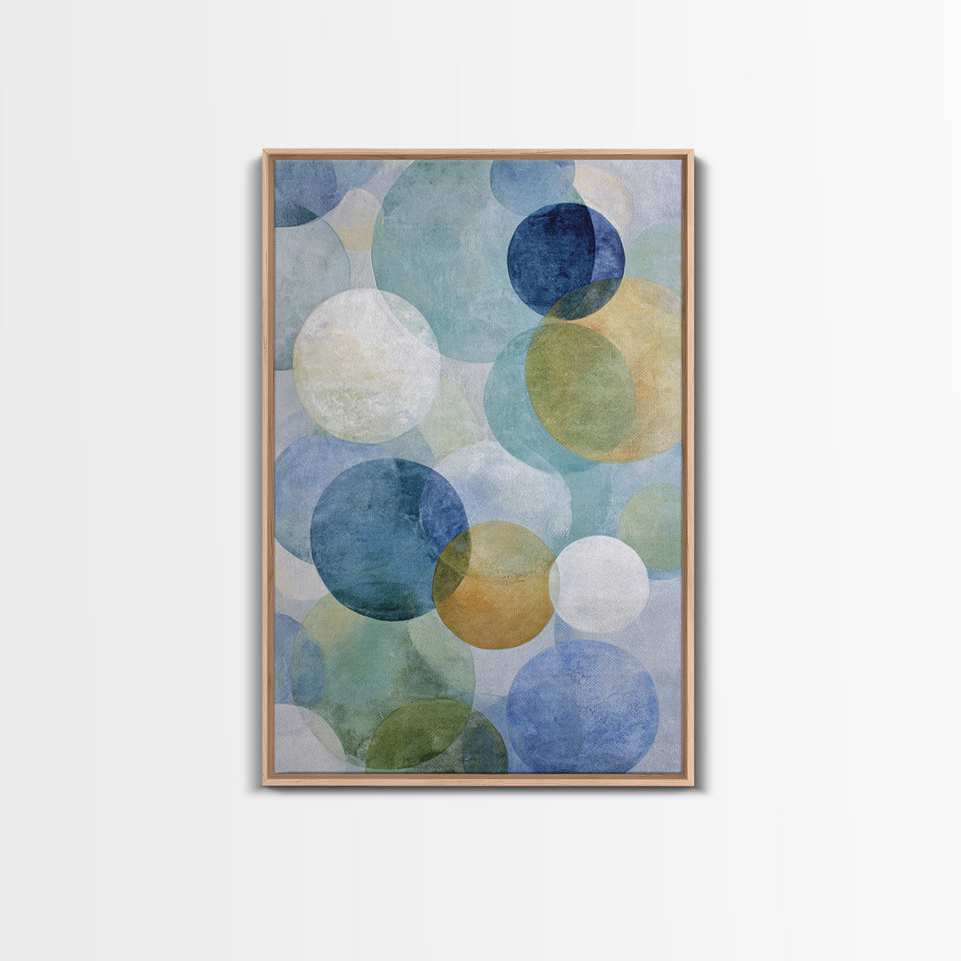 Abstract Cells and Circles as Soothing Pattern Framed Canvas Print, Medical Office Art, Digital Art, Office Decor, Abstract Art, MOA-2x3-13