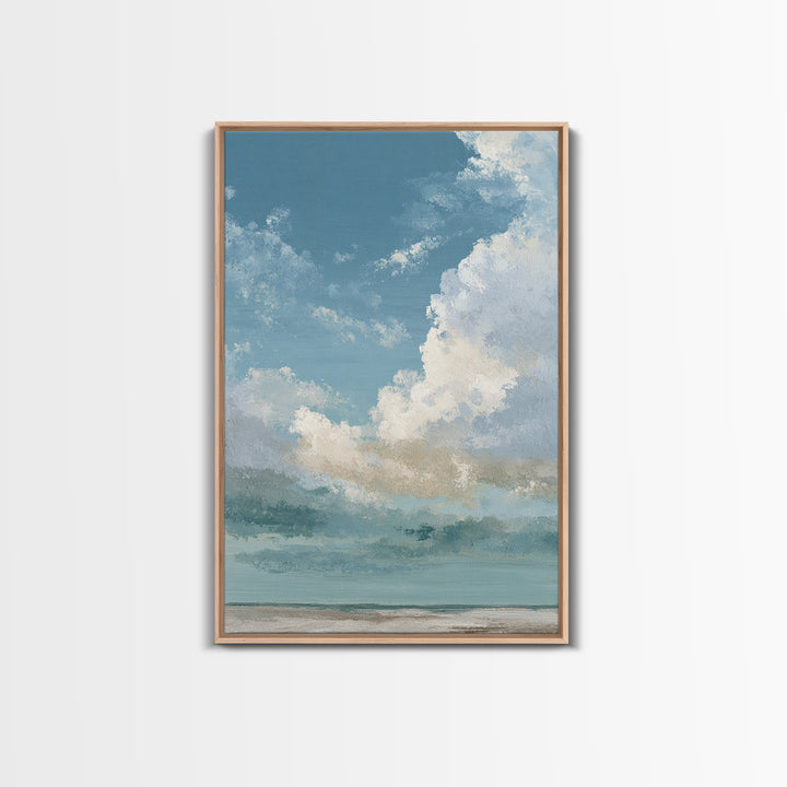 Sky and Cloud Scene Framed Canvas Print, Medical Office Art, Office Decor, Abstract Art, Calm, Anatomy Wall Art, MOA-2x3-17