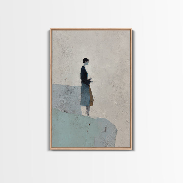 Simple Line Figure Framed Canvas Print, Medical Office Art, Boho Decor, Office Decor, Fine Art, Calm, Printable Wall Art, MOA-2x3-2