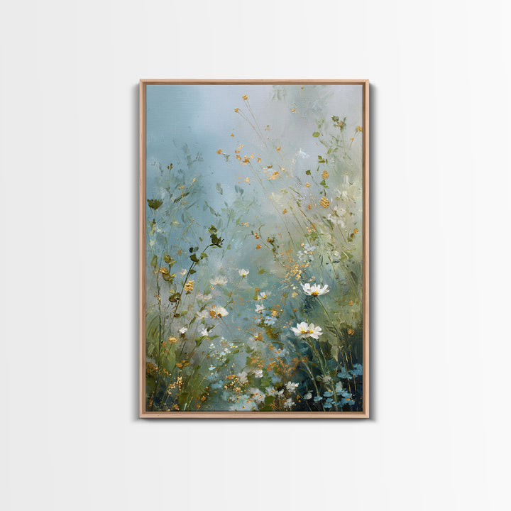 Sunlit Meadow with Wildflowers and Calm Mood Canvas Print, Medical Office Art, Digital Wall Art, Office Decor, Calm, MOA-2x3-20