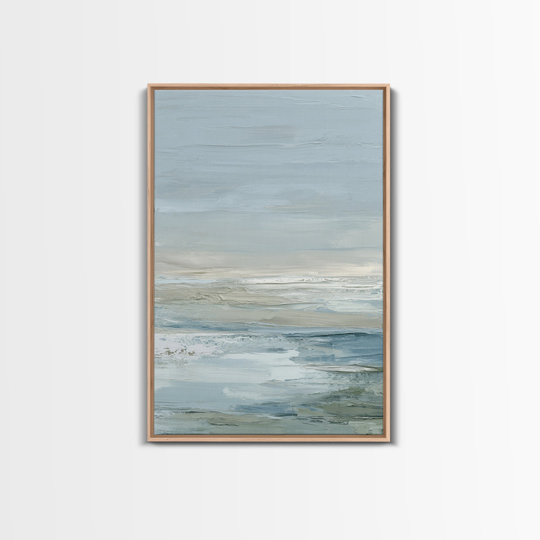 Soft Mountain Landscape Framed Canvas Print, Medical Office Art, Contemporary Art, Office Decor, Fine Art, Calm, Animal Art, MOA-2x3-34