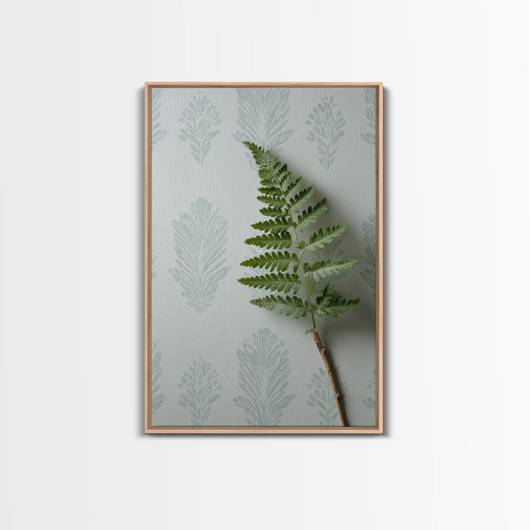 Minimal Green Fern Specimen Canvas Print, Medical Office Art, Fine Art Print, Office Decor, Fine Art, Calm, Wall Decor, MOA-2x3-40