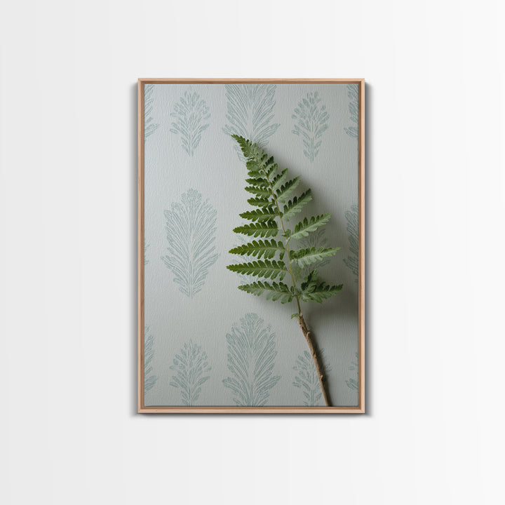 Minimal Green Fern Specimen Canvas Print, Medical Office Art, Fine Art Print, Office Decor, Fine Art, Calm, Wall Decor, MOA-2x3-40