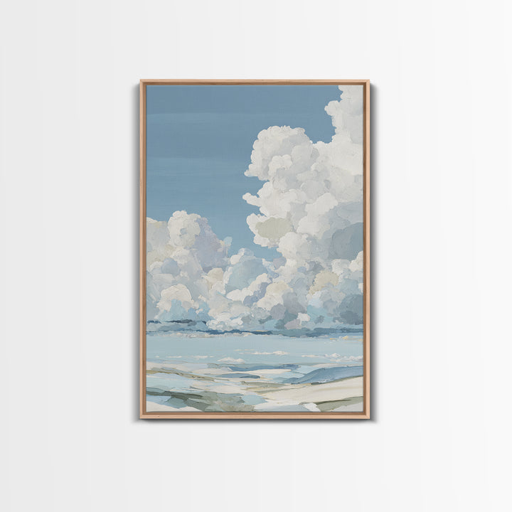 Sky and Cloud Scene Framed Canvas Print, Medical Office Art, Office Decor, Abstract Art, Calm, Anatomy Wall Art, MOA-2x3-41