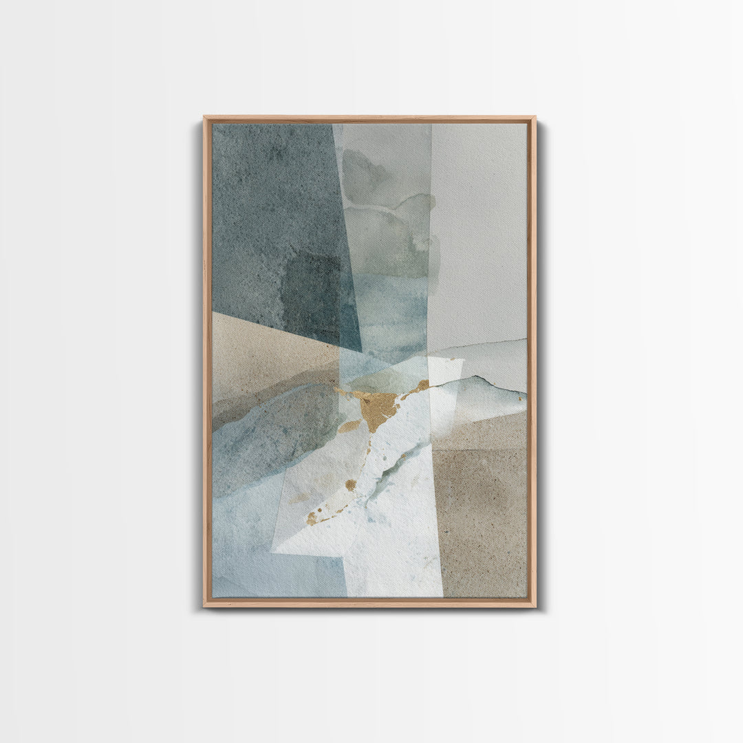 Clean Geometric Composition Framed Canvas Print, Medical Office Art, Room Decor, Office Decor, Abstract Art, Calm, MOA-2x3-42