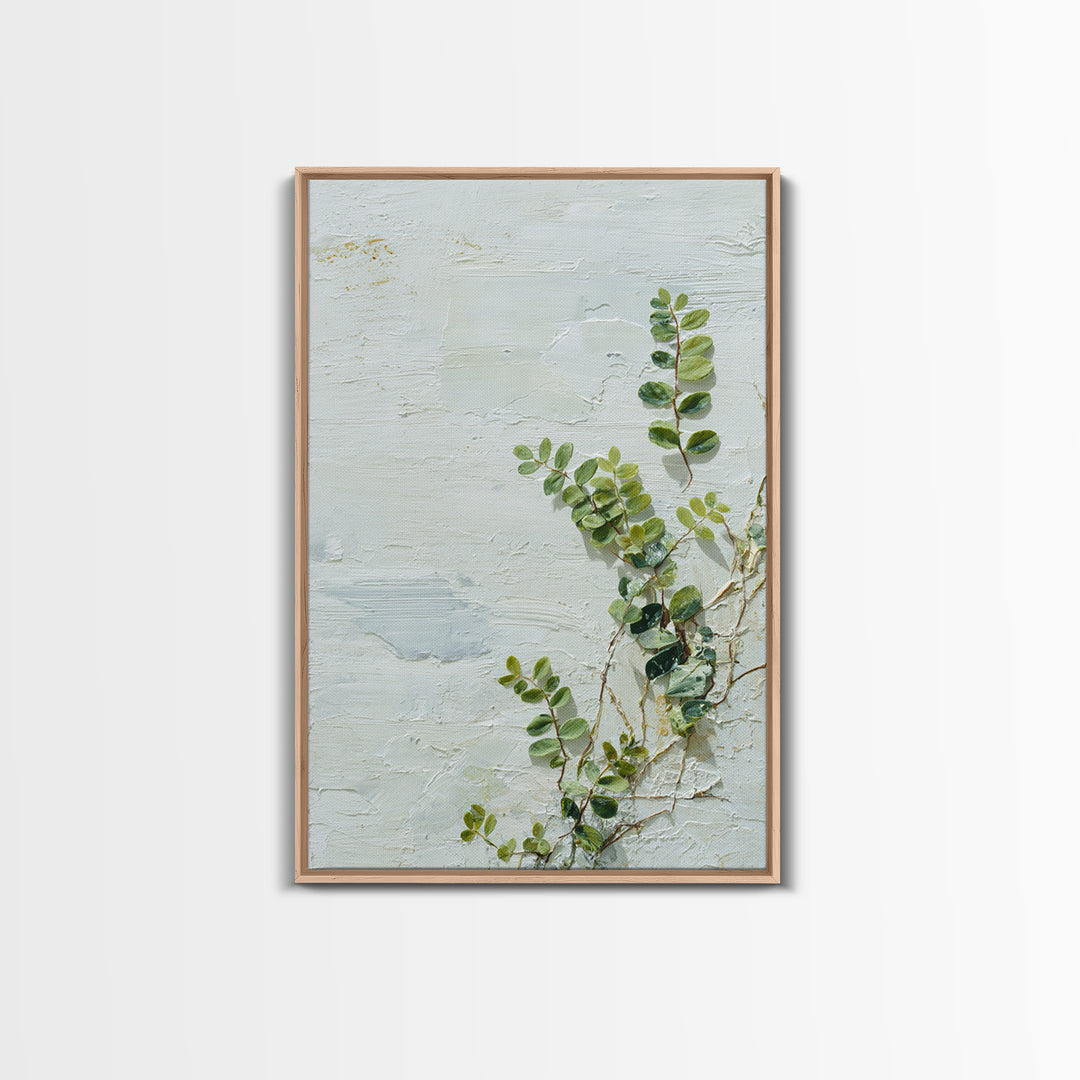 Minimal Green Fern Specimen Framed Canvas Print, Medical Office Art, Room Decor, Office Decor, Calm, Medical Student Gift, MOA-2x3-64