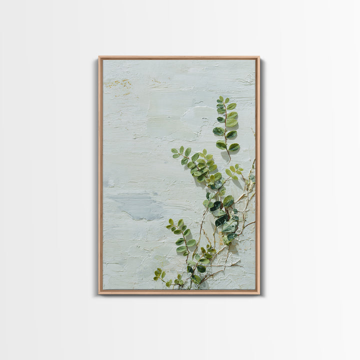 Minimal Green Fern Specimen Framed Canvas Print, Medical Office Art, Room Decor, Office Decor, Calm, Medical Student Gift, MOA-2x3-64