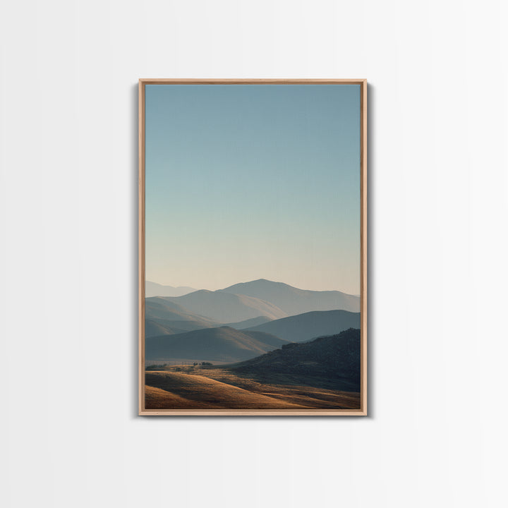 Minimal Sunrise over Rounded Hills Canvas Print, Medical Office Art, Wall Decor, Office Decor, Calm, Medical Office Decor, MOA-2x3-79