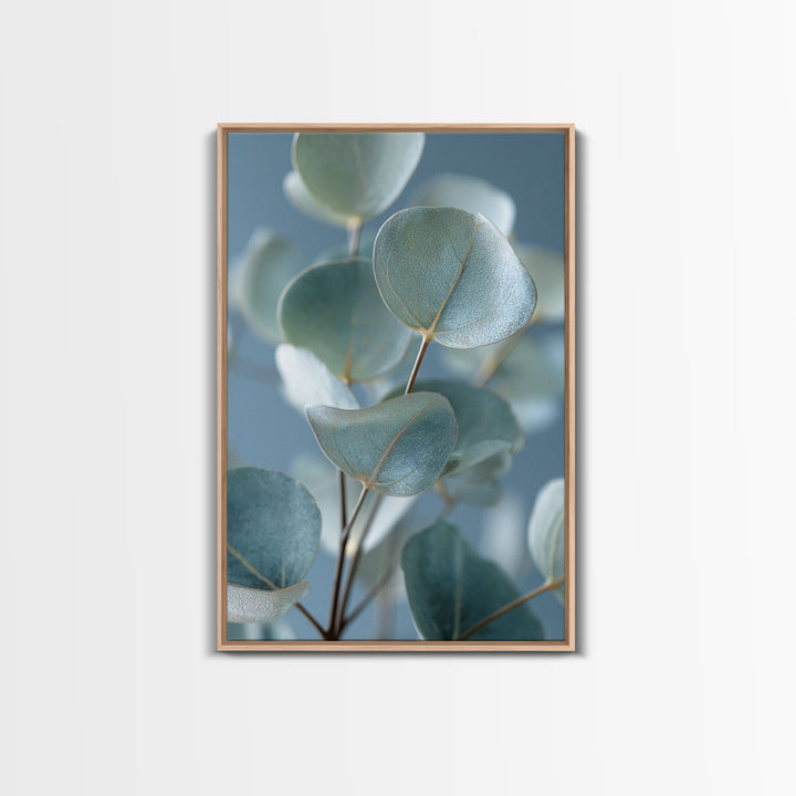 Botanical Eucalyptus Branch Framed Canvas Print, Medical Office Art, Medical Office Decor, Office Decor, Fine Art, Calm, MOA-2x3-83