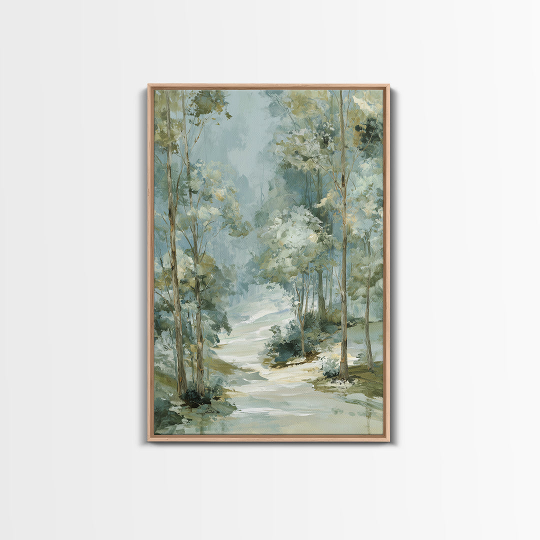 Gentle Forest Path Framed Canvas Print, Medical Office Art, Animal Art, Office Decor, Fine Art, Calm, Heart Anatomy Print, MOA-2x3-97