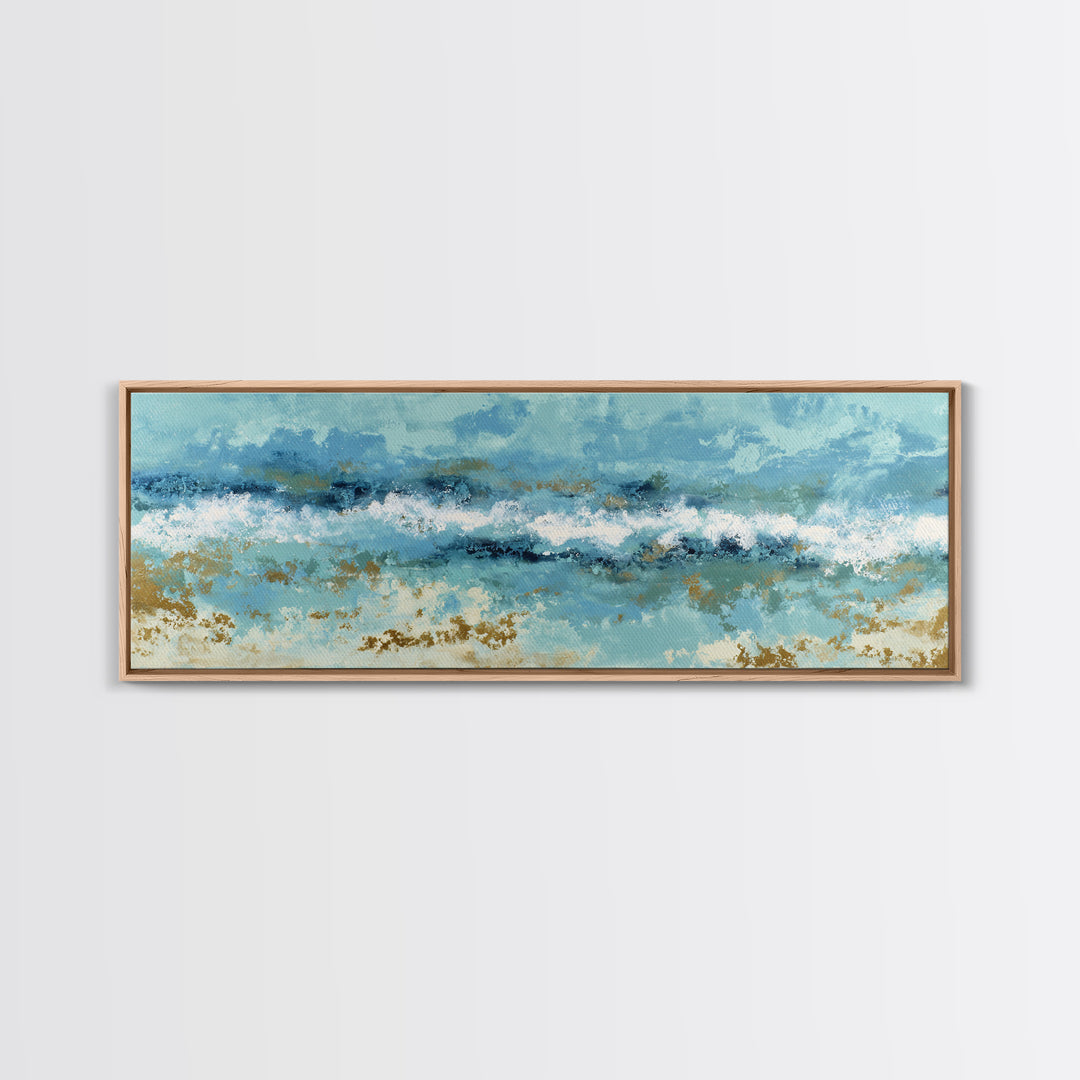 Calming Blue Abstract Framed Canvas Print, Medical Office Art, Brain Poster, Office Decor, Abstract Art, Calm, Medical School, MOA-3x1-17