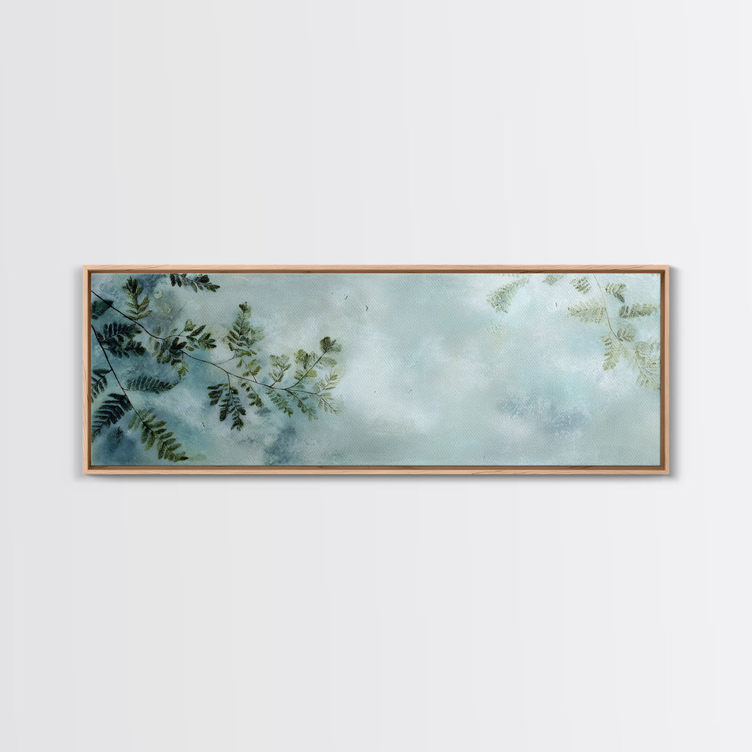 Minimal Green Fern Specimen Canvas Print, Medical Office Art, Nurse Wall Art, Office Decor, Fine Art, Calm, Room Decor, MOA-3x1-24