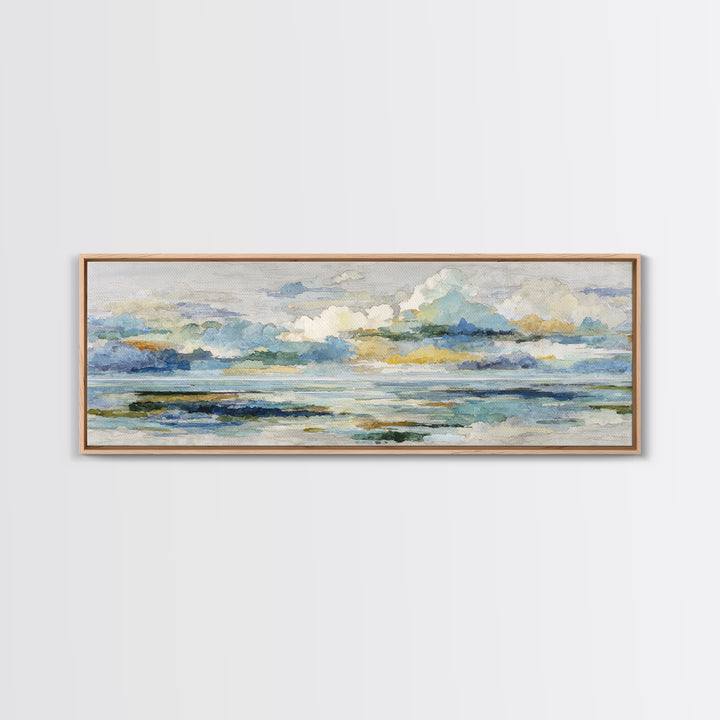 Sky and Cloud Scene Canvas Print, Medical Office Art, Medical Wall Art, Office Decor, Abstract Art, Calm, Neutral Decor, MOA-3x1-25