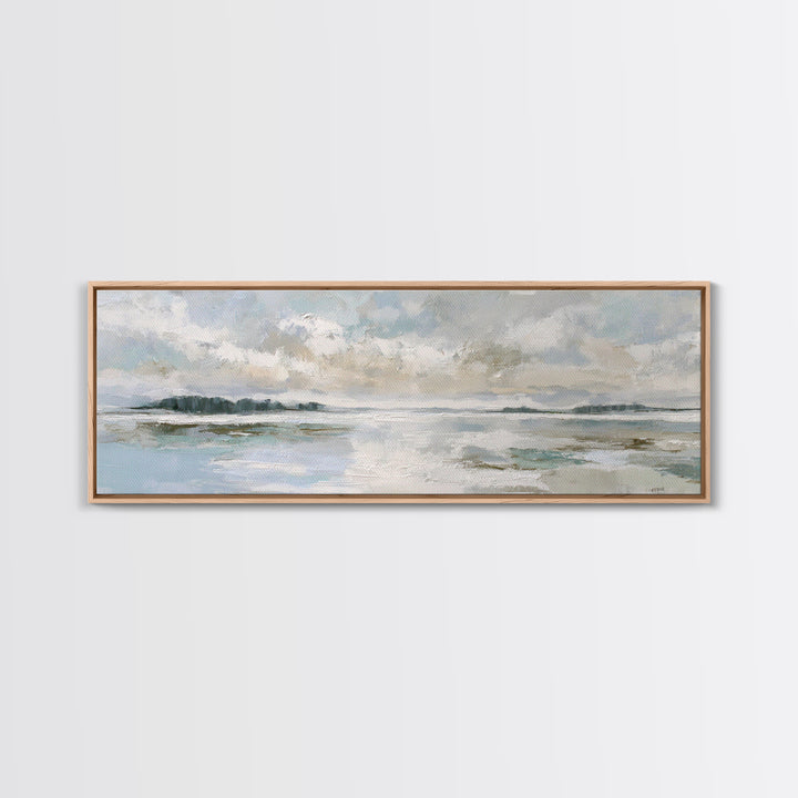 Coastal Shells and Water Study Canvas Print, Medical Office Art, Medical School, Office Decor, Fine Art, Calm, Minimalist Decor, MOA-3x1-36