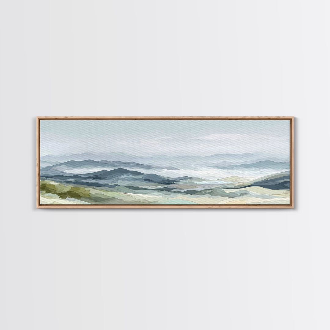 Minimal Sunrise over Rounded Hills Canvas Print, Medical Office Art, Fine Art Print, Office Decor, Fine Art, Calm, Wall Decor, MOA-3x1-39