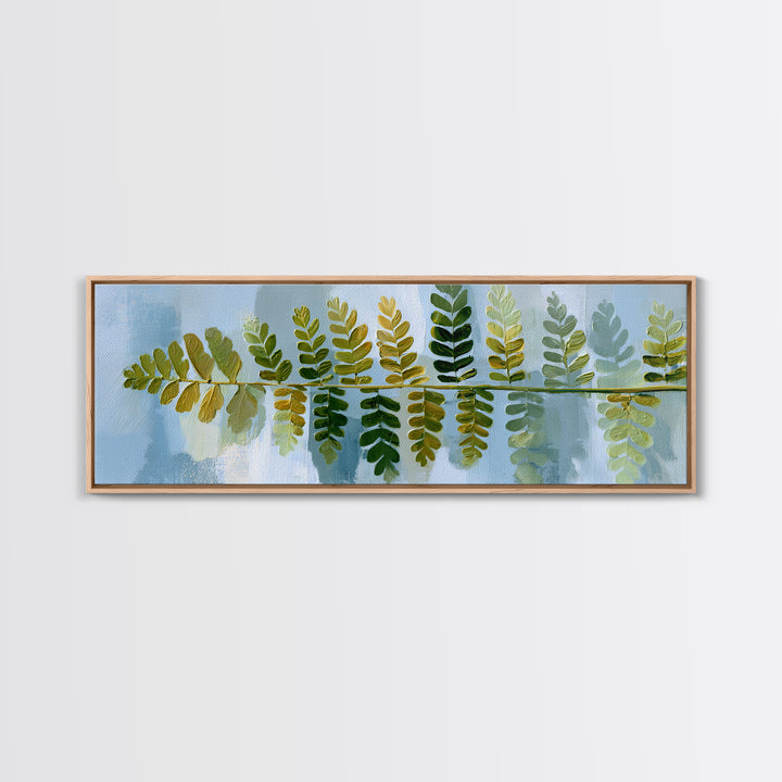 Minimal Green Fern Specimen Canvas Print, Medical Office Art, Art Print, Office Decor, Fine Art, Calm, Printable Art, MOA-3x1-48