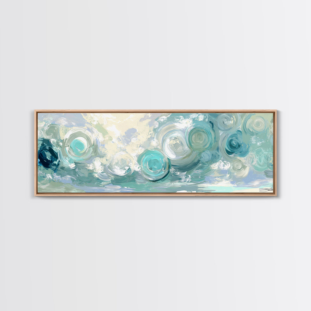 Abstract Healing Spiral Framed Canvas Print, Medical Office Art, Contemporary Art, Office Decor, Fine Art, Calm, Animal Art, MOA-3x1-55