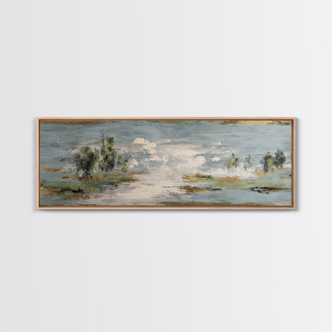 Gentle Forest Path Framed Canvas Print, Medical Office Art, Educational Poster, Office Decor, Fine Art, Calm, Fine Art Print, MOA-3x1-57