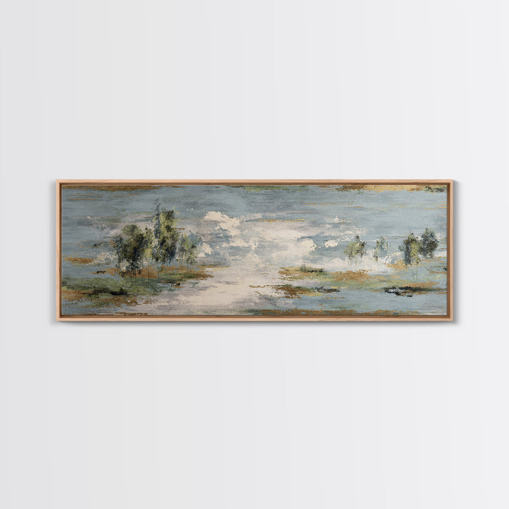 Gentle Forest Path Framed Canvas Print, Medical Office Art, Educational Poster, Office Decor, Fine Art, Calm, Fine Art Print, MOA-3x1-57