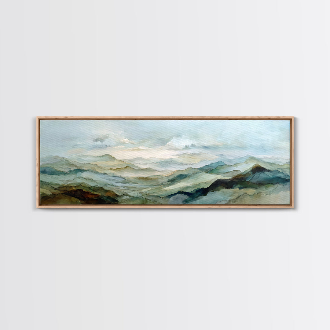 Soft Mountain Landscape Canvas Print, Medical Office Art, Medical Office Decor, Office Decor, Fine Art, Calm, Nurse Wall Art, MOA-3x1-66