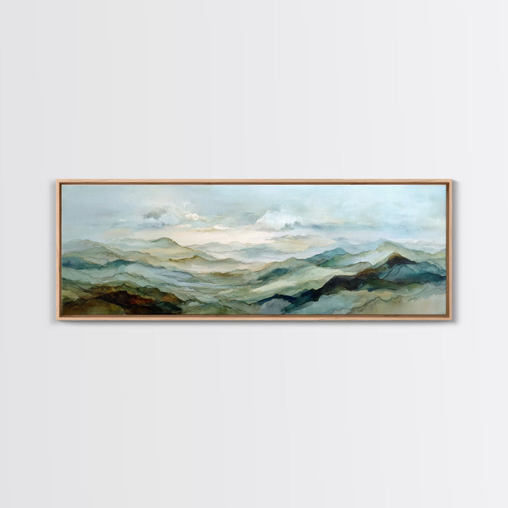 Soft Mountain Landscape Canvas Print, Medical Office Art, Medical Office Decor, Office Decor, Fine Art, Calm, Nurse Wall Art, MOA-3x1-66