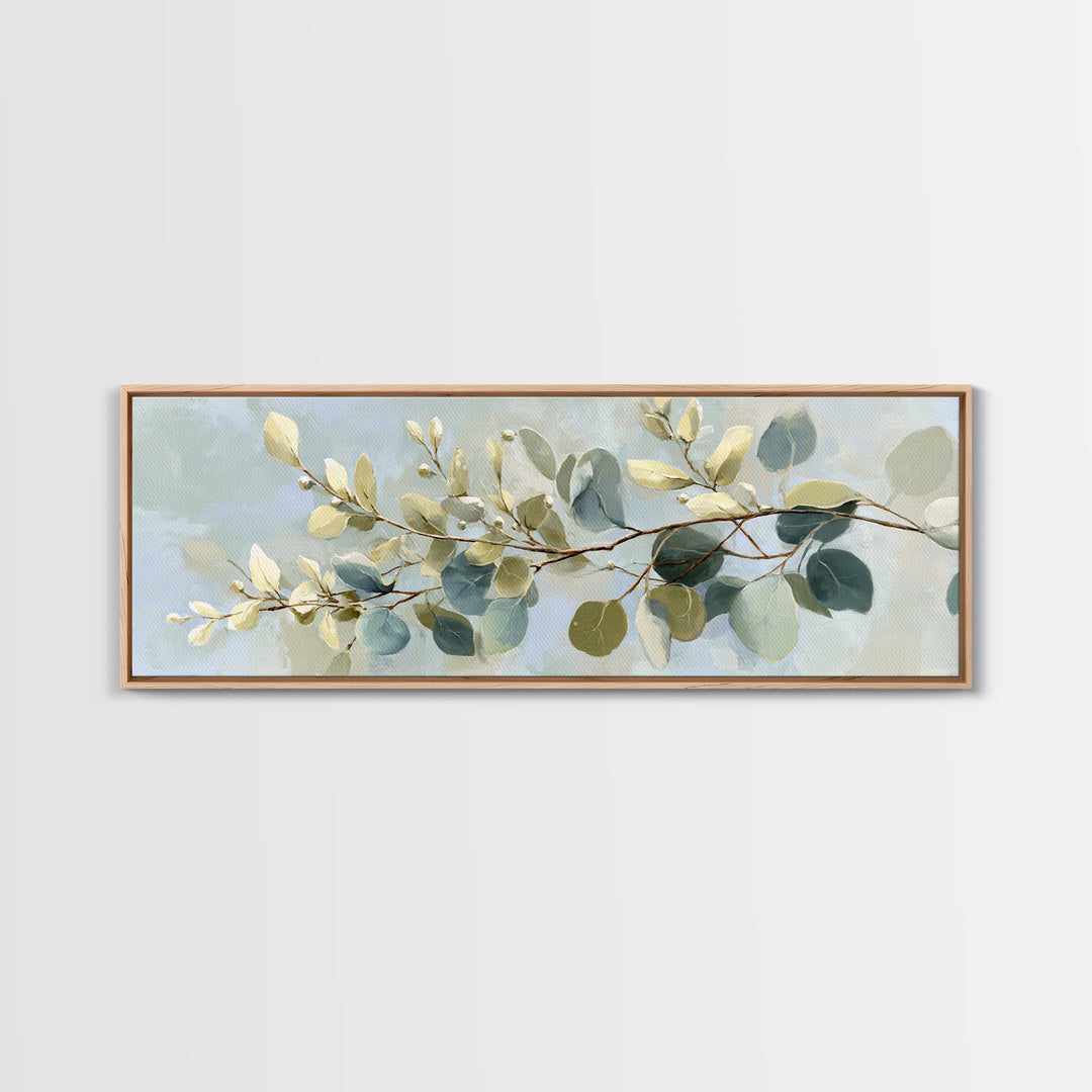 Botanical Eucalyptus Branch Canvas Print, Medical Office Art, Room Decor, Office Decor, Fine Art, Calm, Medical Student Gift, MOA-3x1-91