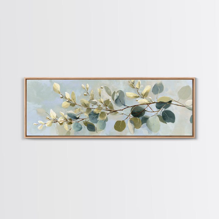 Botanical Eucalyptus Branch Canvas Print, Medical Office Art, Room Decor, Office Decor, Fine Art, Calm, Medical Student Gift, MOA-3x1-91