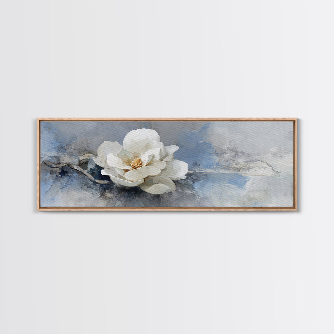 White Orchid on Gray Stone Surface Canvas Print, Medical Office Art, Brain Poster, Office Decor, Fine Art, Calm, Medical School, MOA-3x1-94