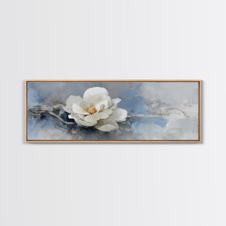 White Orchid on Gray Stone Surface Canvas Print, Medical Office Art, Brain Poster, Office Decor, Fine Art, Calm, Medical School, MOA-3x1-94