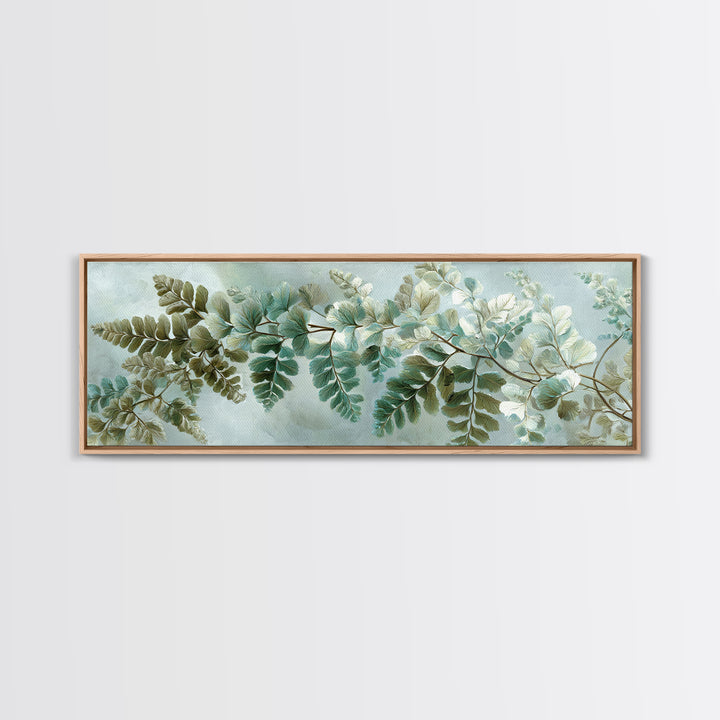 Minimal Green Fern Specimen Canvas Print, Medical Office Art, Neutral Decor, Office Decor, Fine Art, Calm, Wall Art, Home Decor, MOA-3x1-96