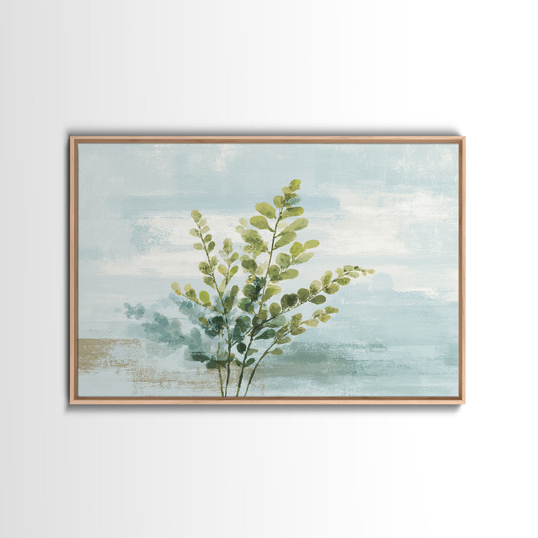 Minimal Green Fern Specimen Canvas Print, Medical Office Art, Printable Card, Office Decor, Fine Art, Calm, School Nurse Art, MOA-3x2-12