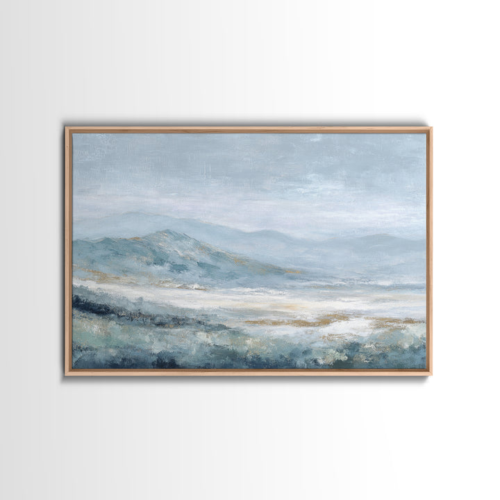 Soft Mountain Landscape Canvas Print, Medical Office Art, Anatomy Wall Art, Office Decor, Oil Painting, Calm, Neuroscience Art, MOA-3x2-30