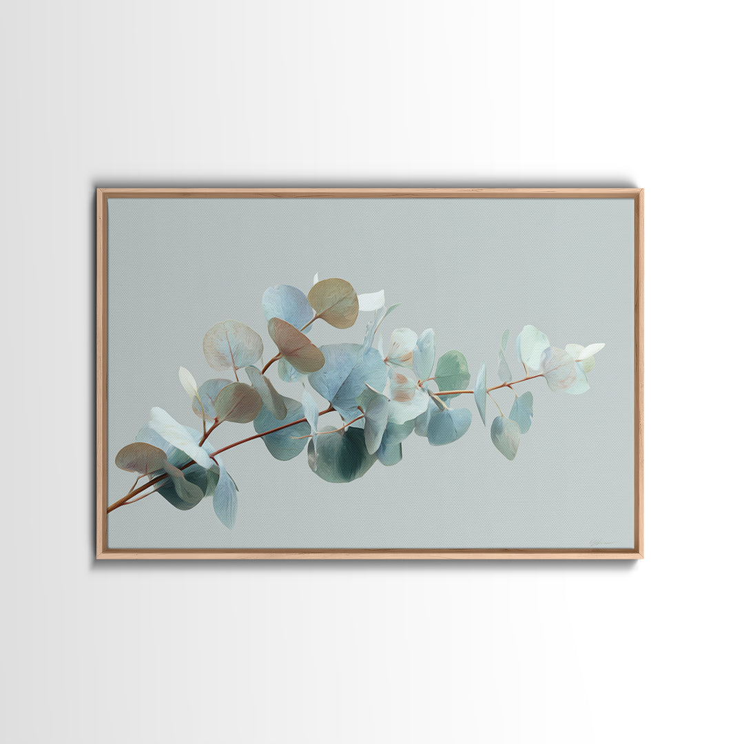 Botanical Eucalyptus Branch Framed Canvas Print, Medical Office Art, Heart Anatomy Print, Office Decor, Fine Art, Calm, MOA-3x2-31