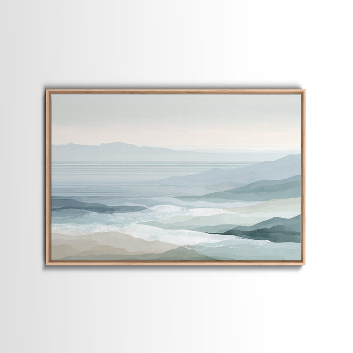 Peaceful Ocean Horizon Canvas Print, Medical Office Art, Brain Poster, Office Decor, Oil Painting, Calm, Medical School, MOA-3x2-32