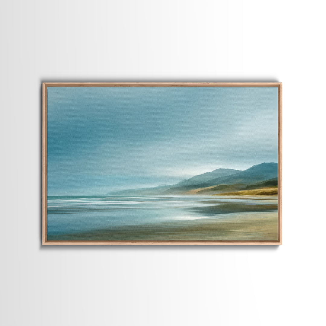 Coastal Shells and Water Study Canvas Print, Medical Office Art, Educational Poster, Office Decor, Calm, Fine Art Print, MOA-3x2-48