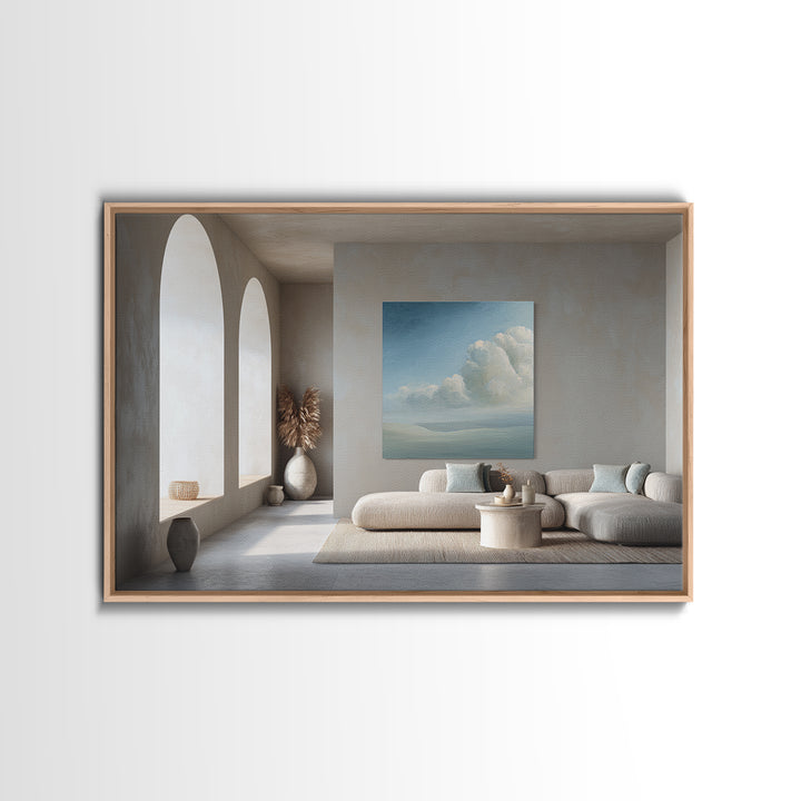 Sky and Cloud Scene Canvas Print, Medical Office Art, Educational Poster, Office Decor, Oil Painting, Calm, Fine Art Print, MOA-3x2-61