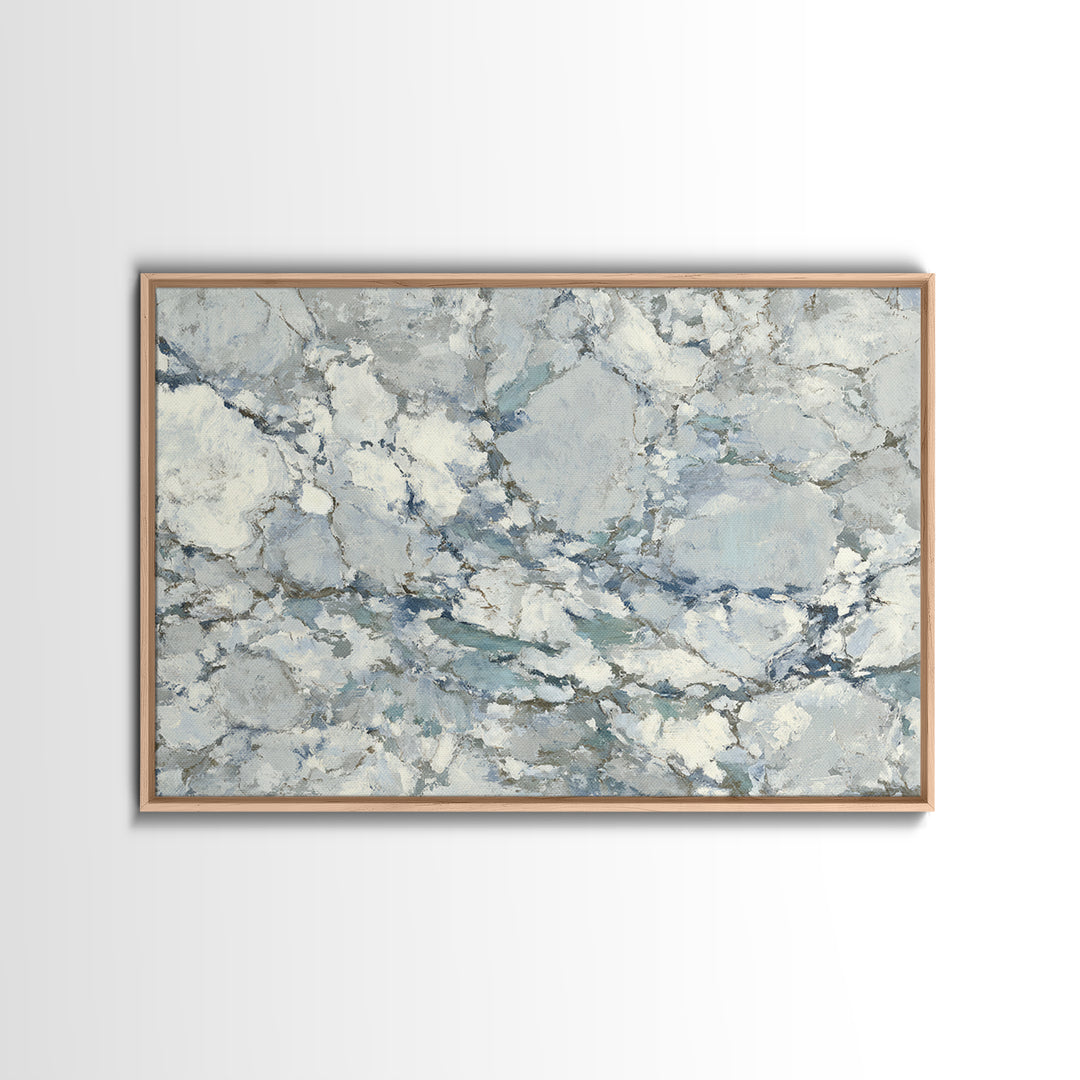 Subtle Marble Texture Framed Canvas Print, Medical Office Art, Healthcare Wall Art, Office Decor, Watercolor Art, Calm, MOA-3x2-71