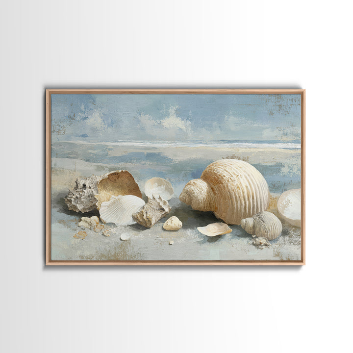 Coastal Shells and Water Study Canvas Print, Medical Office Art, Modern Decor, Office Decor, Fine Art, Calm, Home Decor, MOA-3x2-72