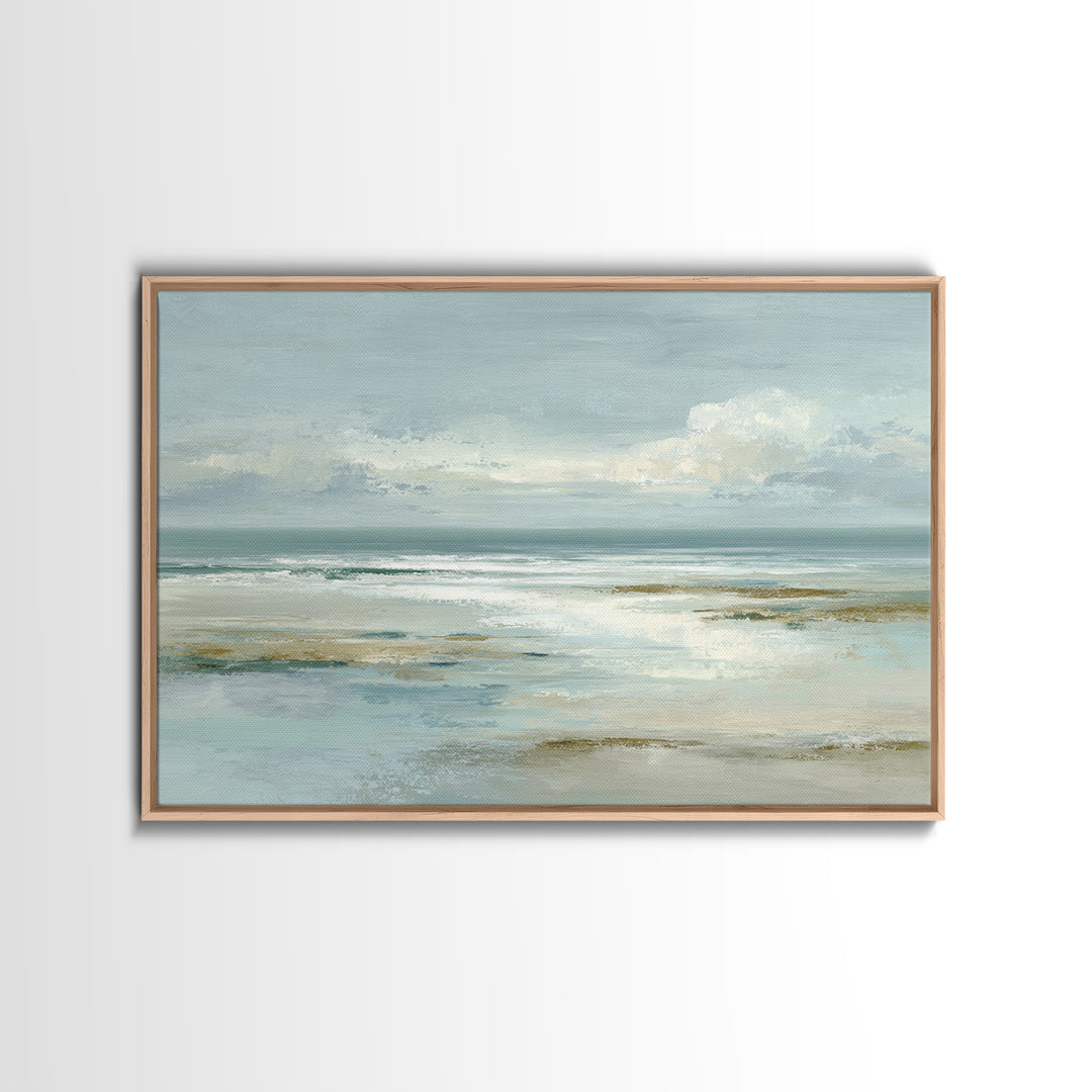 Peaceful Ocean Horizon Framed Canvas Print, Medical Office Art, Animal Art, Office Decor, Fine Art, Calm, Heart Anatomy Print, MOA-3x2-8