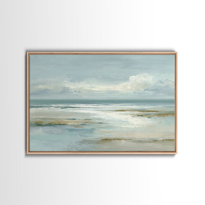 Peaceful Ocean Horizon Framed Canvas Print, Medical Office Art, Animal Art, Office Decor, Fine Art, Calm, Heart Anatomy Print, MOA-3x2-8