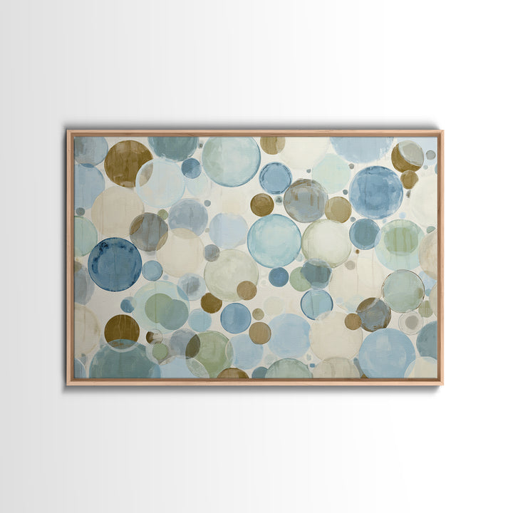 Abstract Cells and Circles as Soothing Pattern Framed Canvas Print, Medical Office Art, Biology Art, Office Decor, Abstract Art, MOA-3x2-81