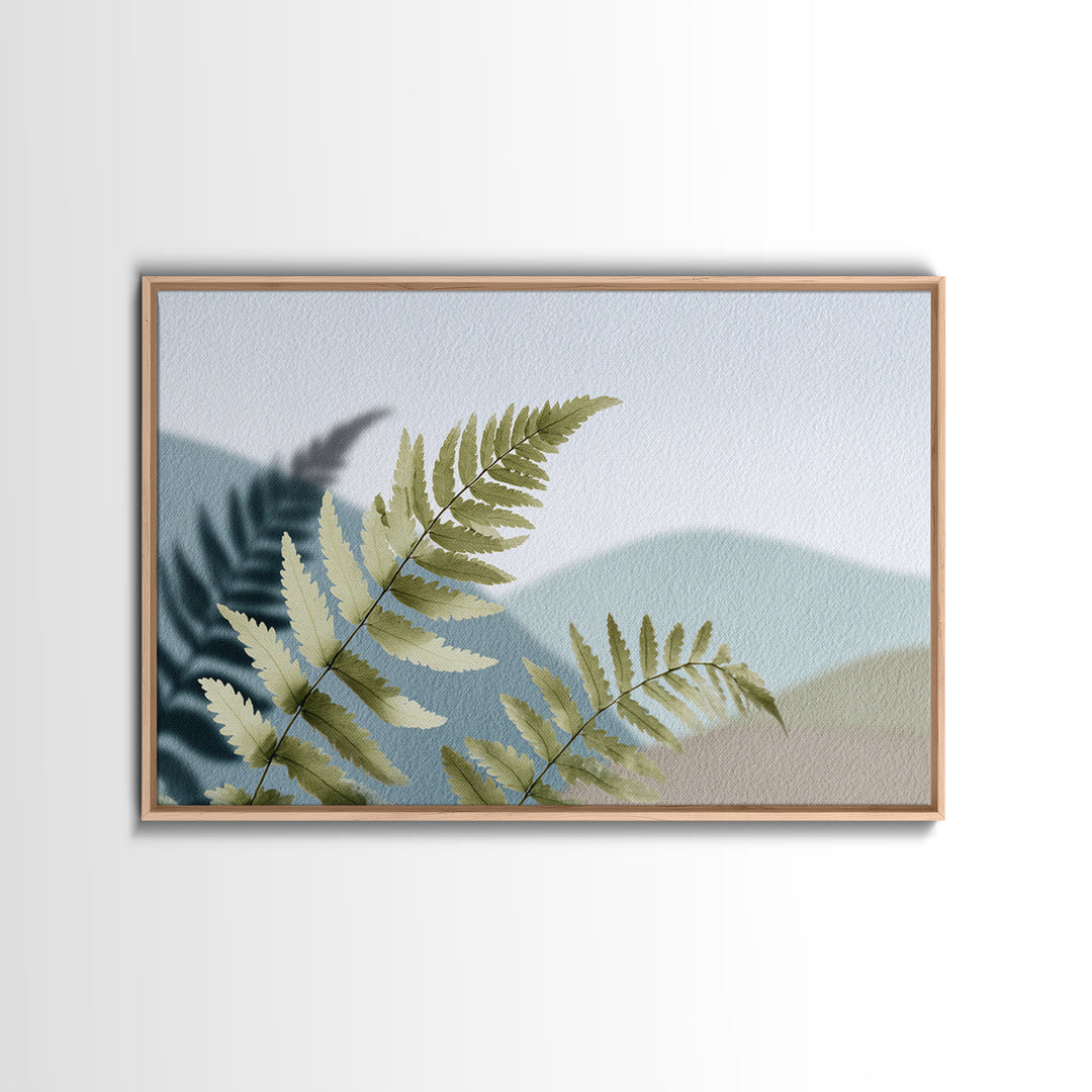 Minimal Green Fern Specimen Canvas Print, Medical Office Art, Boho Decor, Office Decor, Fine Art, Calm, Printable Wall Art, MOA-3x2-84